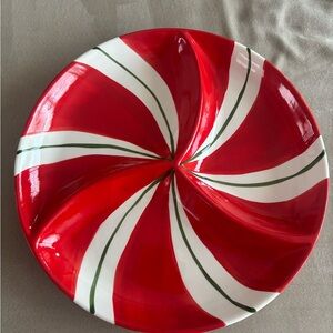 Peppermint Swirl Serving Plate